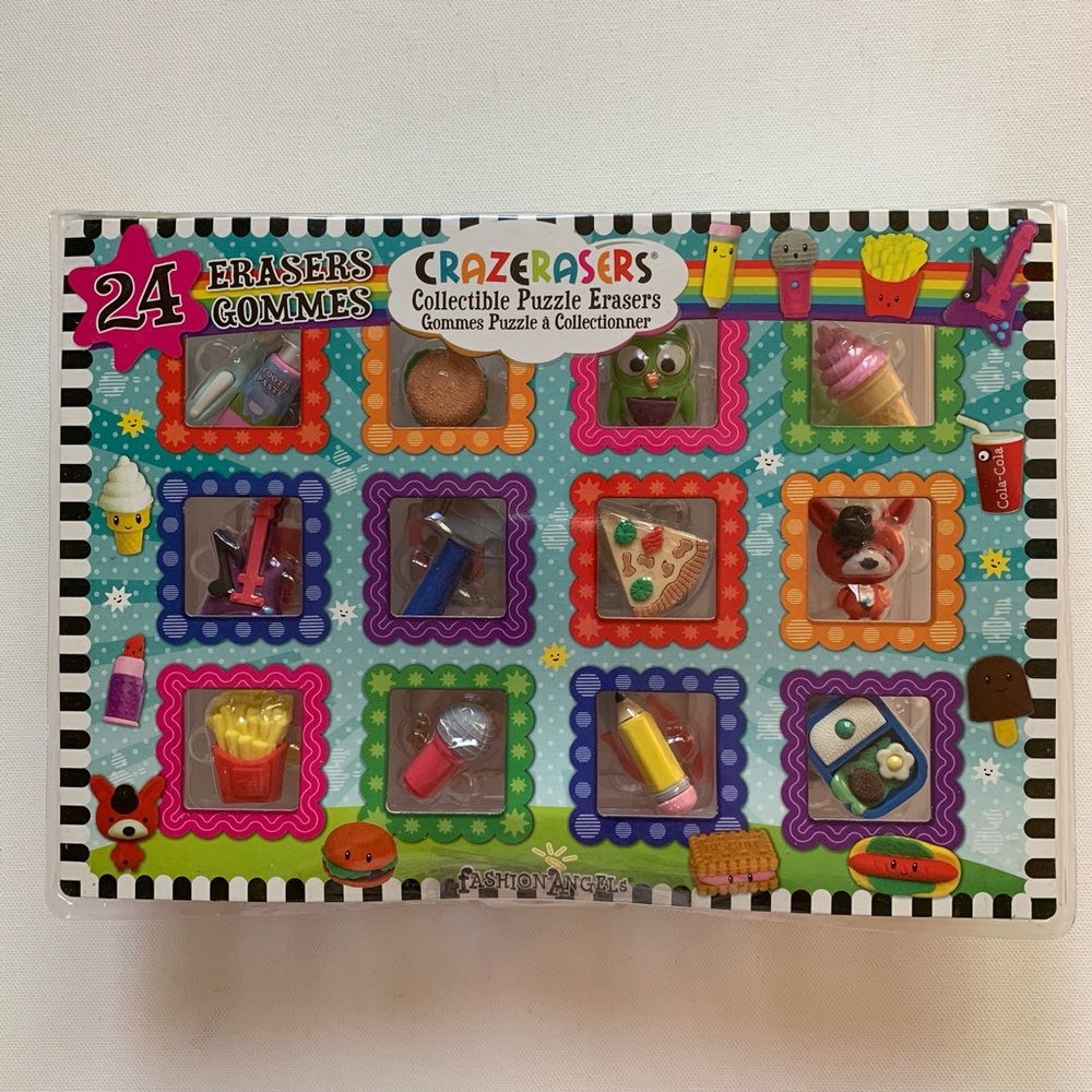 Crazerasers Collectibles Puzzle Erasers 24 New